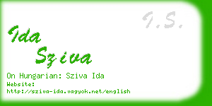 ida sziva business card